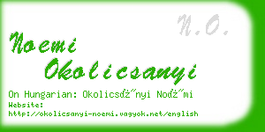 noemi okolicsanyi business card